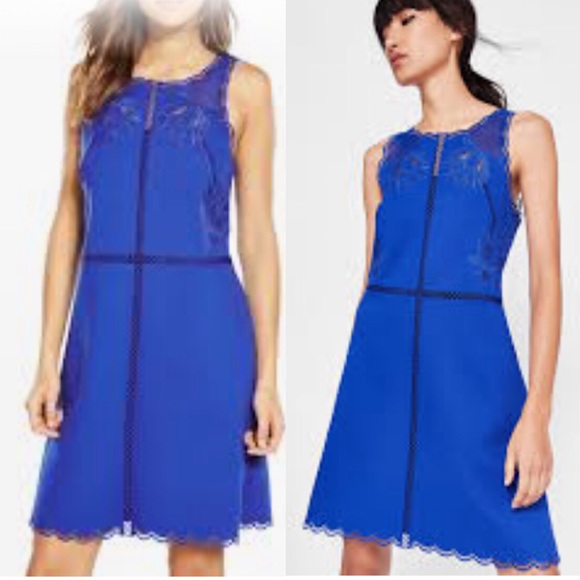Ted Baker London Dresses & Skirts - Ted Baker Codi embroidered scalloped hem dress